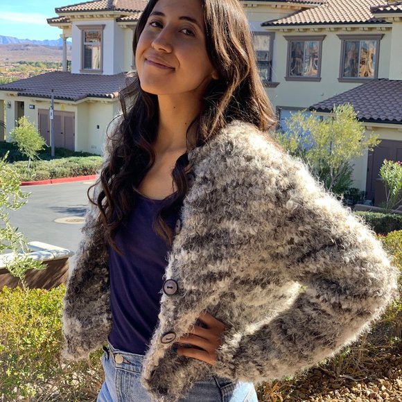 Hand Knitted Boucle Sweater